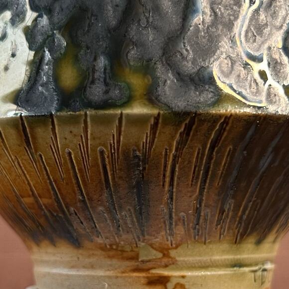 Studio Pottery Stoneware Mug-Tapered Base-Artisan Ceramic Drinkware - Picture 6 of 8